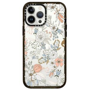 CASETiFY Impact iPhone 13 Case Protect Abstract Modern Coral Clear Black